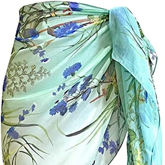 Block Garden Other - Block Garden Women's Short Sarong Wrap Skirt Chiffon Swimsuit‎ Cover-up Beach